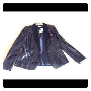 NWT Navy Blue Sequent Blazer